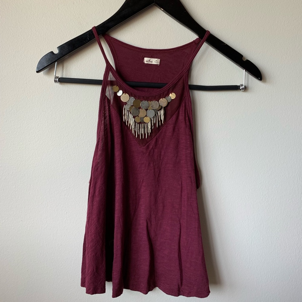 Hollister Maroon Tank Top